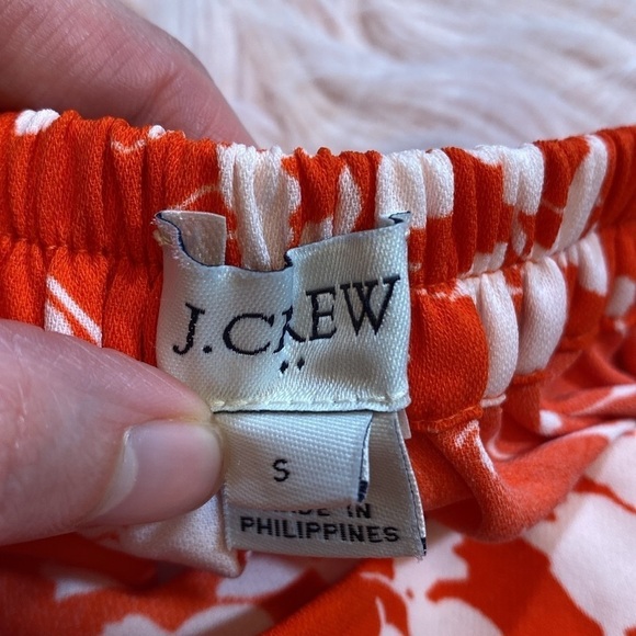 NWOT J. Crew Factory Poppy Red Orange Floral Faux Wrap High Low Midi Skirt - Picture 3 of 12